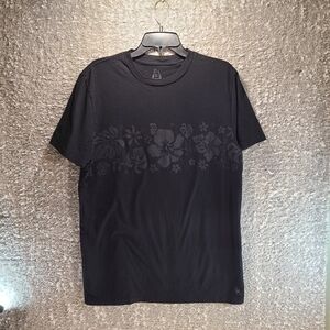 Birdwell Beach Britches Shirt Mens Small Black Floral Short Sleeve Cotton